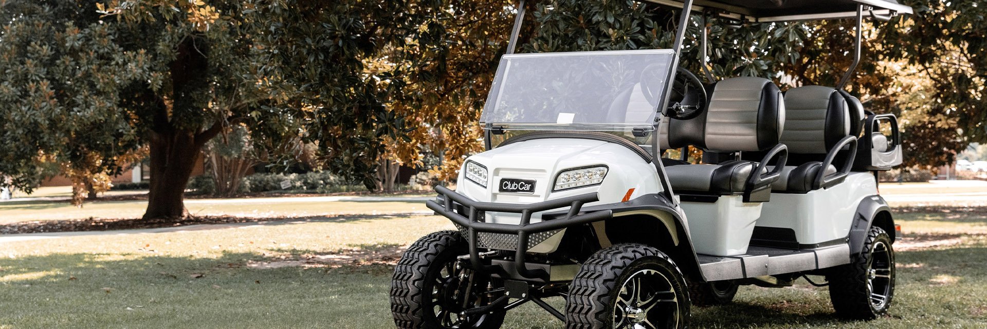 Club Car golf cart parked 